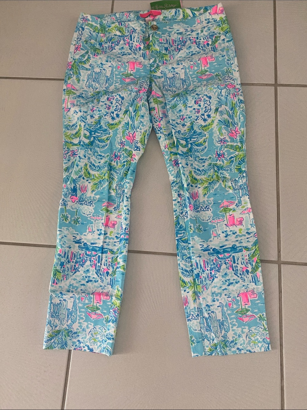 NWT Lilly Pulitzer Kelly Skinny Ankle Pants  What a Lovely Place size 8